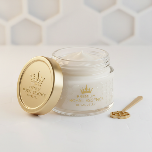 Royal Essence pure royal jelly in elegant glass jar